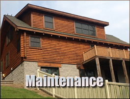  Raven, Kentucky Log Home Maintenance